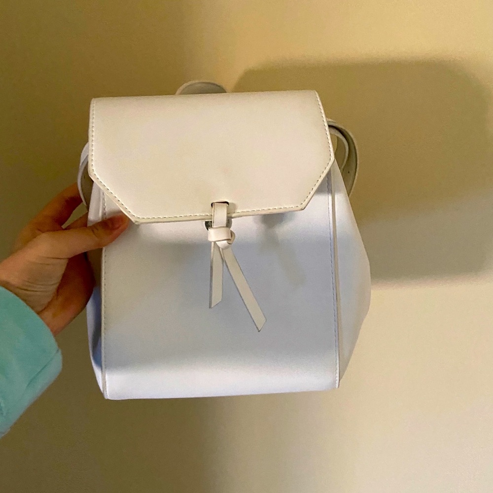 Forever 21 white mini backpack